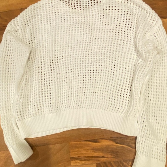 Calvin Klein Jeans White Open-Knit Sweater - Picture 4 of 5
